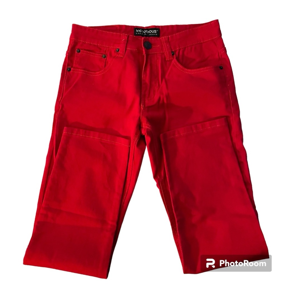 Unisex Victoria, red jeans